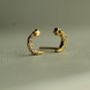 Gold Jewel Moon Earrings, thumbnail 6 of 7