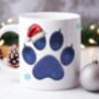 Personalised Cat Paw Snowflakes Christmas Gift Mug, thumbnail 1 of 2
