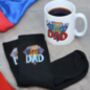 Personalised Super Dad Mug And Socks Set, thumbnail 3 of 3