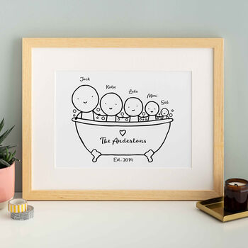 Personalised Family Bath Print, 3 of 8