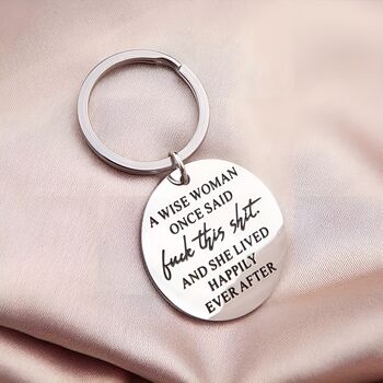 Funny Wise Womans Words Keyring Gift, 5 of 8