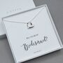 Sterling Silver Be My Bridesmaid Necklace, thumbnail 2 of 5