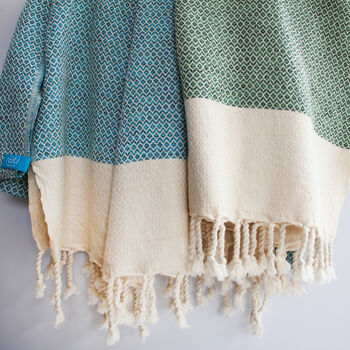 Personalised Cotton Handwoven Throw, Gift For Her, 8 of 9