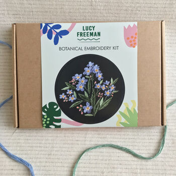 Forget Me Not Floral Embroidery Kit, 5 of 6