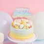 Rainbow 'Happy Birthday' Cake Topper, thumbnail 1 of 3