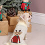 Elf And Reindeer Knitted Christmas Jumper For Dogs, thumbnail 6 of 9