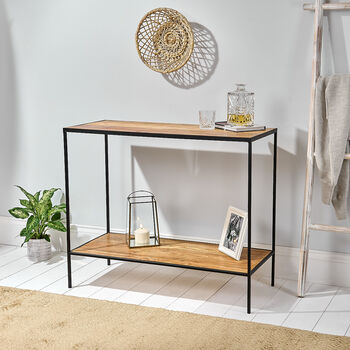 Industrial Console Table With Wood And Metal, 2 of 7