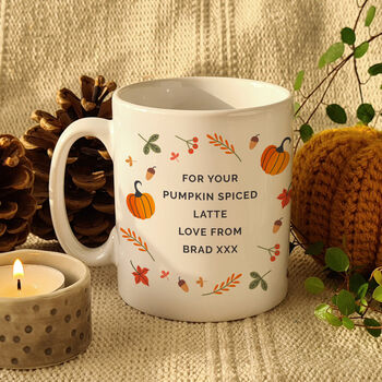 Personalised Pumpkin Autumn Mug, 3 of 4