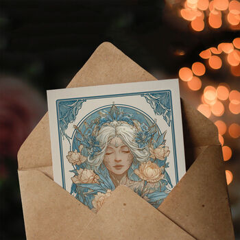 Tarot Goddess Floral Art Nouveau Mother's Day Card, 3 of 6
