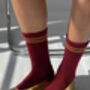 Cardinal Red Boyfriend Socks, thumbnail 1 of 4