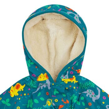 Children's Hooded Poncho | Dinosaur | Organic Cotton, 4 of 5
