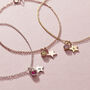 Birthstone And Initial Star Charm Bracelet, thumbnail 1 of 8