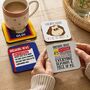 Colin The Caterpillar Birthday Gift Coasters, thumbnail 3 of 7