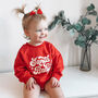 Red Santa Baby Romper, thumbnail 2 of 4