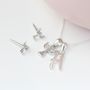 Personalised Children's Angel Necklace And Earrings Set, thumbnail 1 of 6