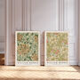 Set Of Two William Morris Honeysuckle Art Prints, thumbnail 2 of 2