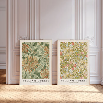 Set Of Two William Morris Honeysuckle Art Prints, 2 of 2
