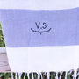 Personalised Nautical Stripe Monogram Hammam Towel, thumbnail 4 of 10