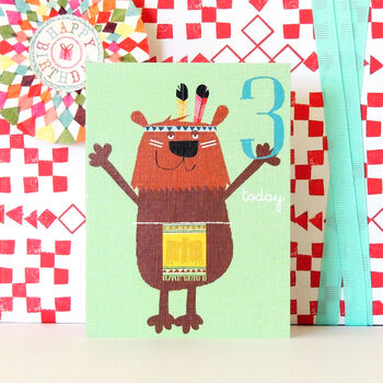 Mini Bear 3rd Birthday Card, 4 of 5