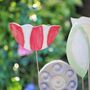 Ceramic Pot Stakes Set Of Personalised Flowers On Stems, thumbnail 3 of 11