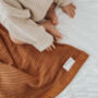 Cellular Baby Blanket 'Glazed Dune' | Organic Cotton, thumbnail 5 of 11