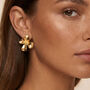 Gold Or Silver Large Flower Earrings, thumbnail 4 of 5