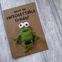 Frog Unforgettable Crochet Birthday Card Handmade, thumbnail 8 of 12