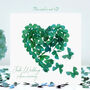 Jade Wedding Anniversary Butterfly Heart Card, thumbnail 1 of 12