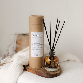 Cranberry Orange Peel And Spice Botanical Reed Diffuser, 2 of 7