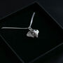Elephant Necklace 3D In Sterling Silver, Gold Vermeil, thumbnail 10 of 12