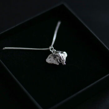 Elephant Necklace 3D In Sterling Silver, Gold Vermeil, 10 of 12