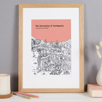 Personalised Portsmouth Graduation Gift Print, 8 of 10