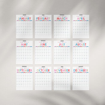 2026 Monthly Wall Planner Individual Pages, 8 of 10