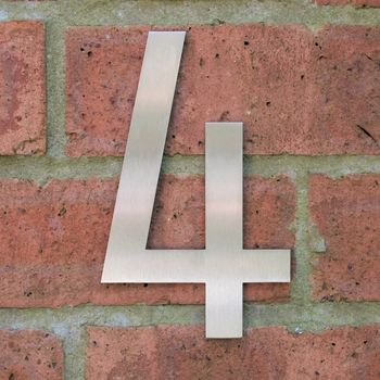 Mackintosh Stainless Steel House Number, 7 of 12