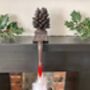 Cast Iron Pine Cone Christmas Stocking Holder Xmas Decor, thumbnail 10 of 10