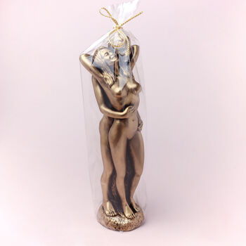 G Decor Lovers Embrace Romantic Bronze 3D Candle, 6 of 6