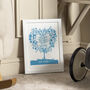 Personalised Family Heart Tree Print, thumbnail 1 of 6