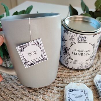 12 Reasons Why I Love You Personalised Tea Gift Set, 2 of 4