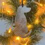 Ridgeback Vizsla Ornament / Leather Bookmark, thumbnail 1 of 2
