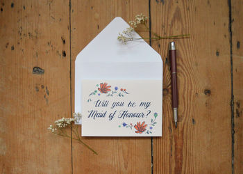 Will You Be My Maid Of Honour? Greetings Card, 2 of 4