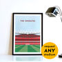 Contemporary Football Stadium Print Gift, Framed Or Unframed, thumbnail 1 of 12