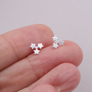 'Friends Are Stars' Sterling Silver Star Cluster Earrings, 2 of 9
