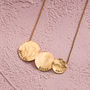 Personalised Triple Hammered Disc Necklace, thumbnail 5 of 9
