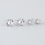 Sterling Silver Circular White Crystal Stud Earrings, thumbnail 1 of 5