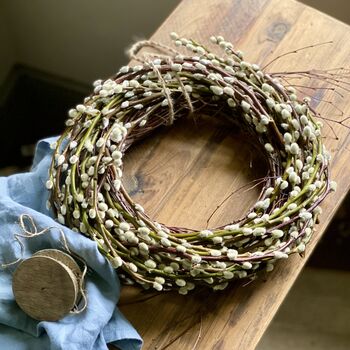 Handmade Catkins || Pussy Willow Birch Wreath, 3 of 10