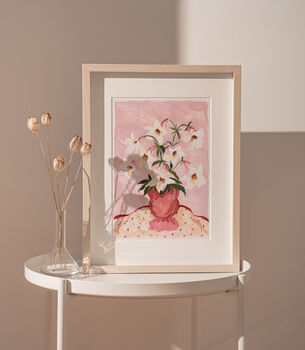 Pink Flower Vase Art Print, 4 of 5