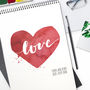 Personalised Watercolour Heart Wedding Print, thumbnail 6 of 6