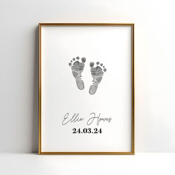 Personalised Large Hand And Footprint Kit With Four Mini Print Cards, 5 of 7