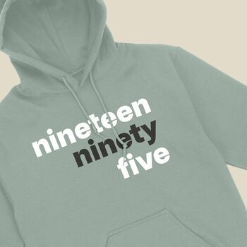 Modern Birth Year In Words Hoodie, 7 of 8