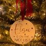 Personalised Nice List Christmas Tree Decoration, thumbnail 1 of 9